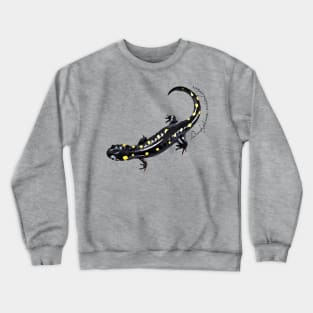 Spotted salamander art with scientific name Crewneck Sweatshirt